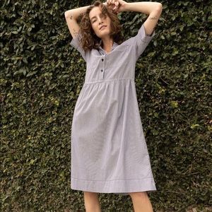 Everlane Parklet Short-Sleeved Dress in Stripe